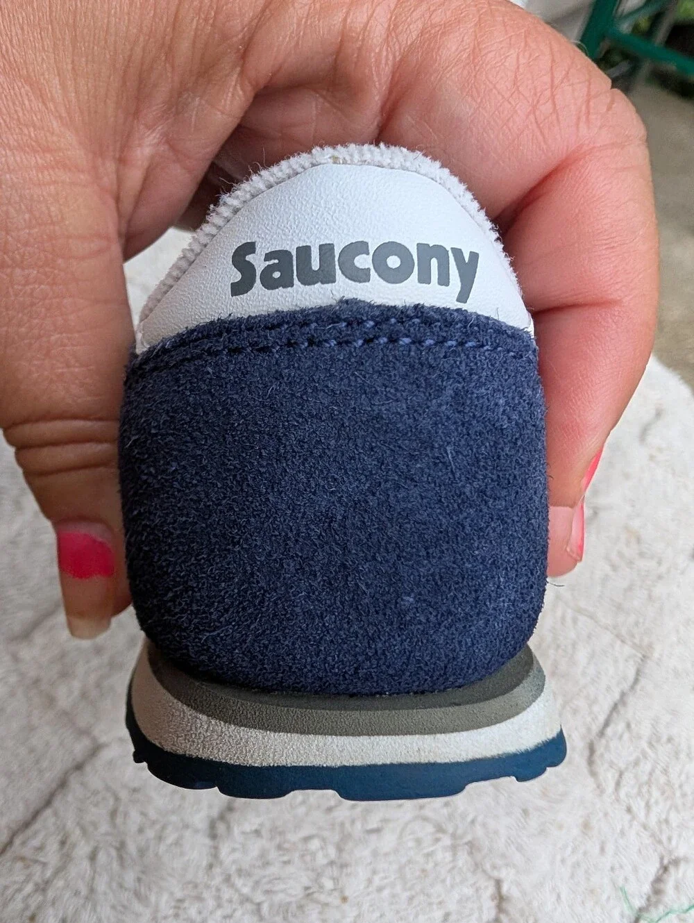 Baby Saucony Jazz Navy Blue Velcro Sneakers Size 6M